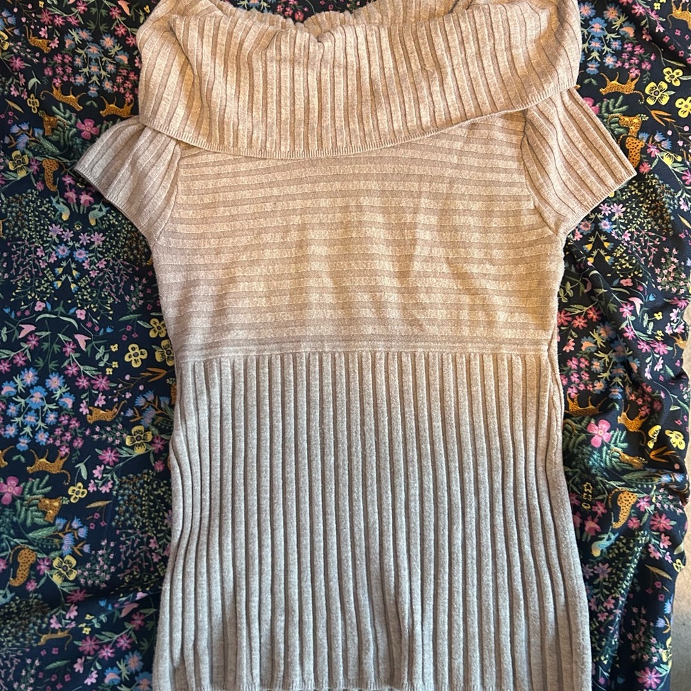 INC International Concepts Off-the-Shoulder Cream Sweater